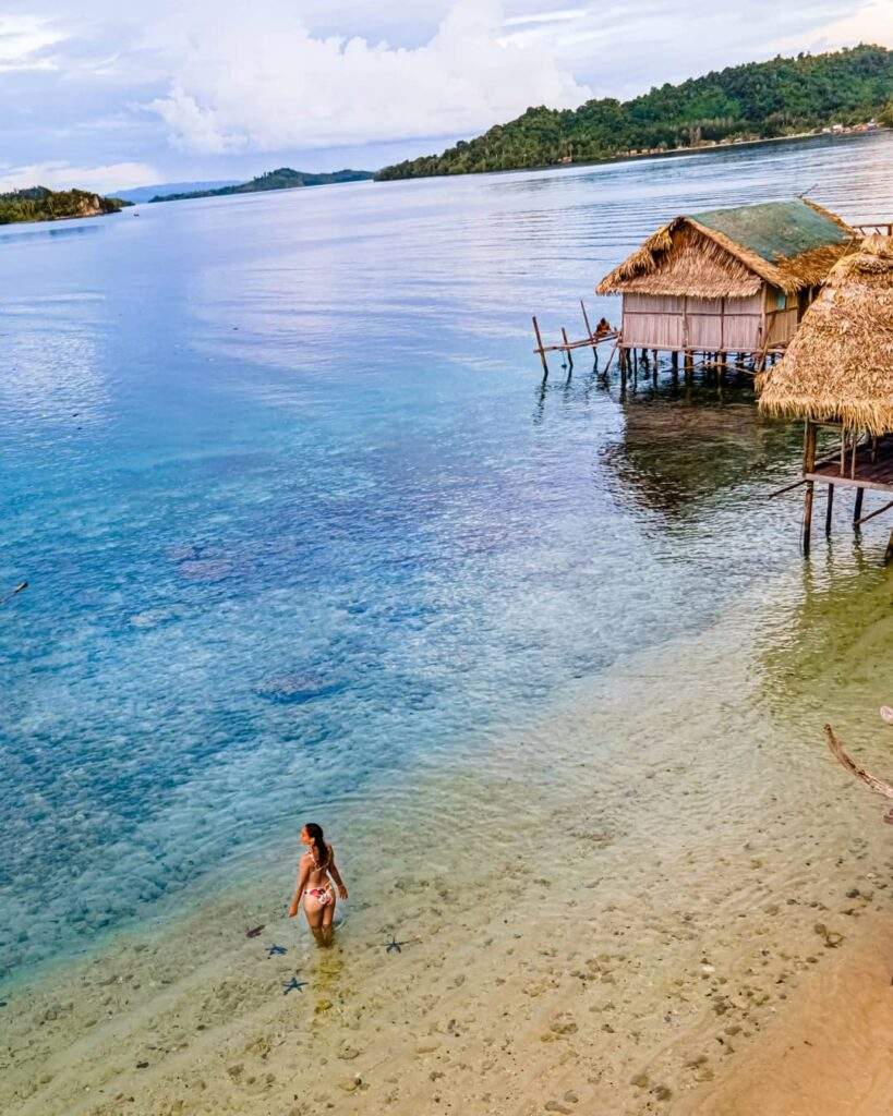 Estrellitas de mar frente a nuestro Bungalow