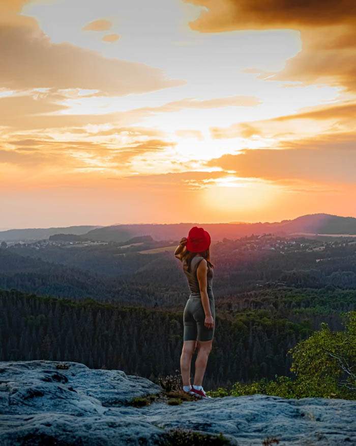 El impresionante atardecer de los paisajes de Sajona