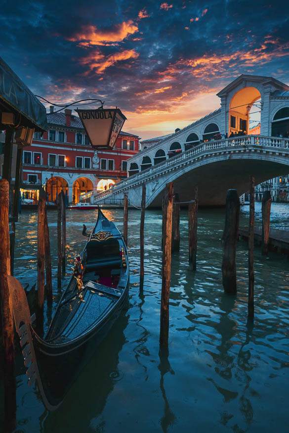 El atardecer en Venecia