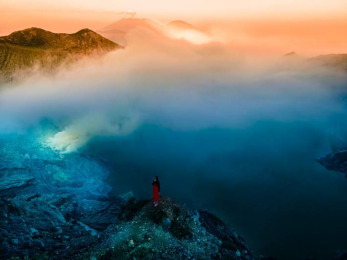 La fuerza del monte de Ijen