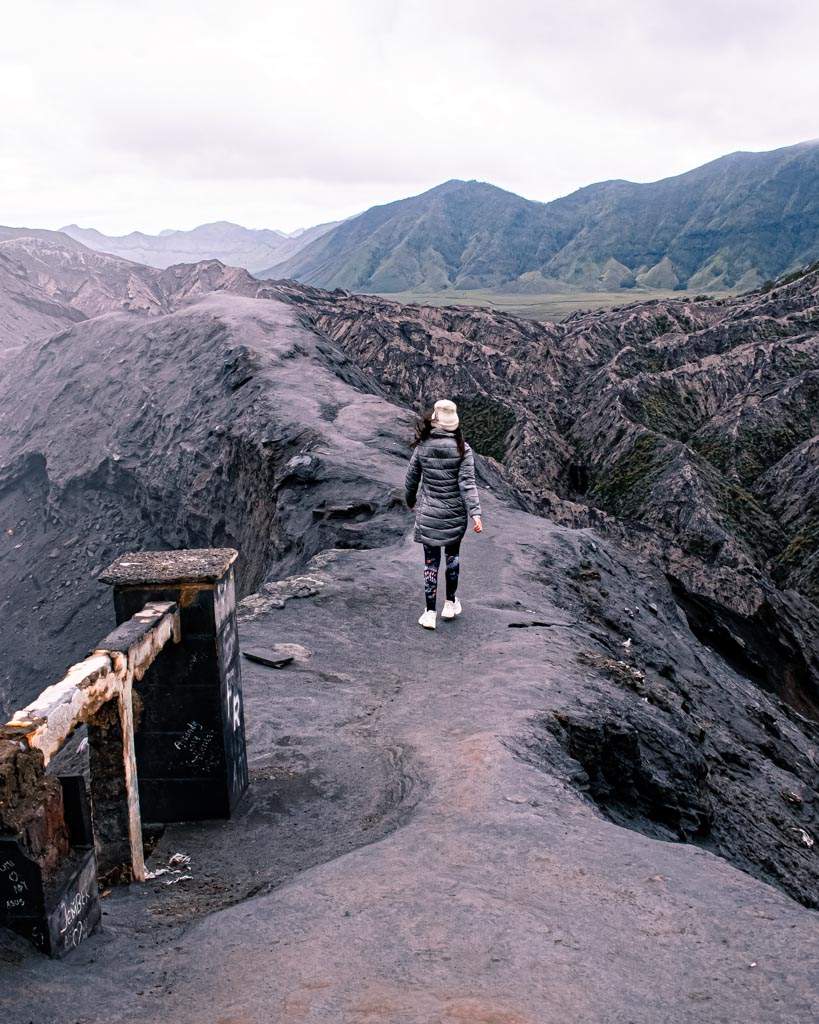 En lo mas alto del volcan del monte de Bromo