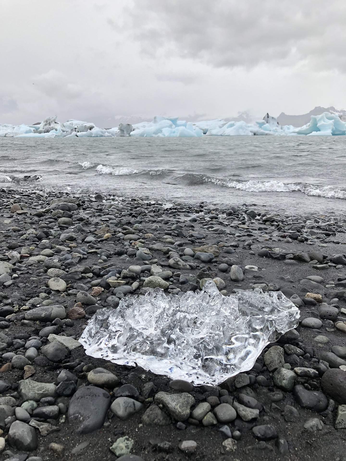 Glaciales en la playa